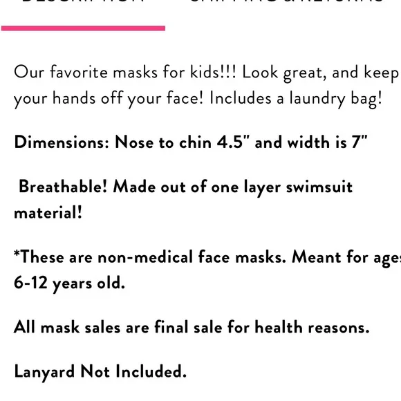 POMCHIES MASK SET, NWT - Picture 5 of 7